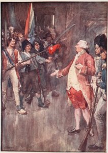 „Itt nem az idő vagy hely, hogy azt tedd, amit akarsz”, tányér a „Franciaország történetéből”, Mary MacGregor, 1920 (színes litográfia) alkotó: William Rainey